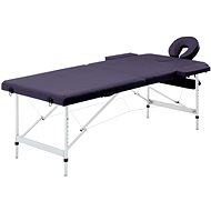 Shumee Folding massage table with 2 zones aluminium purple - Massage Table