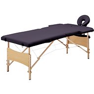 Shumee Folding massage table 2 zones wooden purple - Massage Table