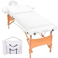 Shumee Folding massage table 2 zones thickness 10 cm white - Massage Table