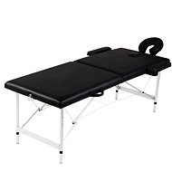 Shumee Black folding massage table with 2 zones and aluminium frame - Massage Table