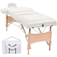 Shumee Folding massage table 3 zones thickness 10 cm white - Massage Table