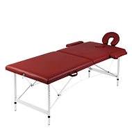 Shumee Red Folding Massage Table 2 Zones Aluminum - Massage Table
