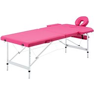 Shumee Folding massage table 2 zones aluminium pink - Massage Table