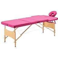 Shumee Folding massage table 3 zones wooden pink - Massage Table