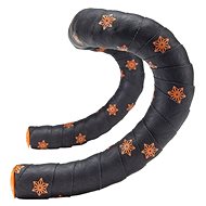 Supacaz Super Sticky Kush - Galaxy - Neon Orange Print w/Neon Orange Plugs - Handlebar Tape