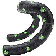 Supacaz Super Sticky Kush - Galaxy - Neon Green Print w/Neon Green Plugs - Handlebar Tape