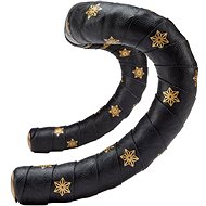 Supacaz Super Sticky Kush - Galaxy - Gold Print w/Ano Gold Plugs - Handlebar Tape