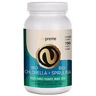 Nupreme BIO Chlorella + Spirulina 750tbl. - Dietary Supplement