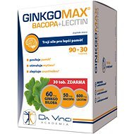 GinkgoMAX + Bacopa + Lecithin DaVinciAcademia 90 + 30 Capsules - Ginkgo Biloba