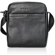 Bugatti Corso leather shoulder bag Black - Shoulder Bag