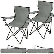Tectake Camping chairs Gil 2 pcs, grey - Camping Chair