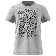 Adidas SS E LIN SCATTER T, GREY, size M - T-Shirt
