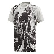 Adidas YB E AOP PR TEE, GREY, size 140 - T-Shirt