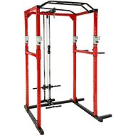 Tectake Multifunctional weight training tower with pulley - black/red - Multi Gym
