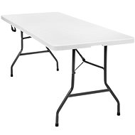 Tectake Folding garden table white 183 × 76 × 74 cm, white - Camping Table