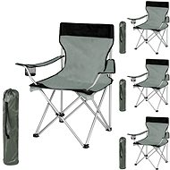 4 Camping chairs grey - Camping Armchair