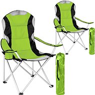 2 Camping chairs padded green - Camping Armchair