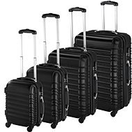 Škrupinové cestovné kufre súprava 4 ks čierne - Sada kufrov