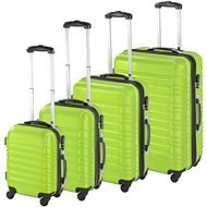 Skořepinové cestovní kufry sada 4 ks zelené - Case Set