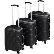 3 Cestovní kufry na kolečkách černé - Case Set