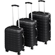 3 Travel cases on wheels black - Case Set