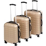 Súprava 3 cestovných kufrov na kolieskach champagne - Sada kufrov