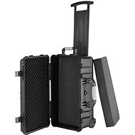 Transport case with telescopic handle black - Suitcase