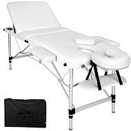 Skládací masážní lehátko 3 zóny bílé - Massage Table