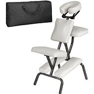 Masážní židle ze syntetické kůže bílá - Masážní křeslo