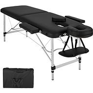 Skládací masážní lehátko 2 zóny černé - Massage Table