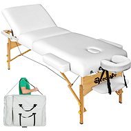 Skladacie masážne ležadlo Somwang 3 zóny biele - Masážny stôl