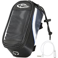 Smartphone holder with bag 18 × 8.5 × 8.5 cm black with blue - Bike Bag