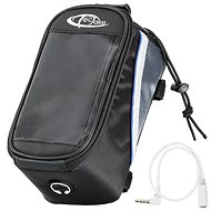 Smartphone holder with bag 20,5 × 10 × 10,5 cm black with blue - Bike Bag
