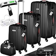 Tectake Cleo travel suitcases with luggage scale - set of 4 - black - Case Set