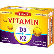 TEREZIA Vitamin D3 + K2 30 capsules - Vitamin D3