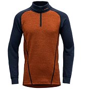 Devold Duo Active merino zip neck jr, flame  - Termoprádlo
