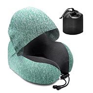 Take it shop Cestovní polštář z paměťové pěny s integrovanou kapucí, zelený - Travel Pillow
