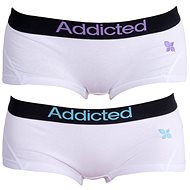 Addicted 2Pack Panties, White-Blue/White Purple - Pants
