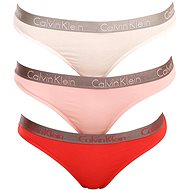 Calvin Klein 3Pack QD3560E-W5E vícebarevná vel. S - Tanga