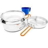 GSI Outdoors Glacier Stainless 1 Person Mess Kit - Camping Utensils