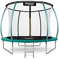 NEO-SPORT Trampoline profiled 10 ft/312 cm, turquoise, with inner net - Trampoline