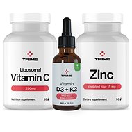 Trime Immunity Package - Zinc, Vitamin C and D3 + K2 - Vitamin D3