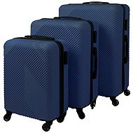 TRIZAND 26664 Travel case set 3 pcs, 39/70/99 l, blue - Case Set