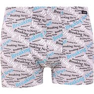 Andrie PS 5353 A inscriptions, gray size L - Boxer Briefs