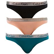 Calvin Klein 3Pack QD3590E-8VG, multicolour size S - Thong