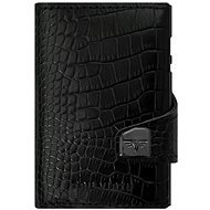 Tru Virtu  Click & Slide Twin pénztárca - Croco fekete bőr - Pénztárca