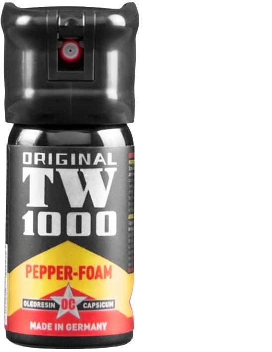 TW1000 Foam Man with lock and spring-loaded flip cap 40 ml - Pepper Spray
