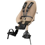 Urban Iki BIO front bike seat with adapter Oishi Beige/Bincho Black - Children's Bike Seat