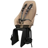 Urban Iki BIO rear bike seat with carrier adapter Oishi Beige/Bincho Black - Children's Bike Seat