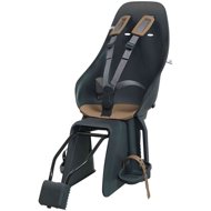 Urban Iki Rear Bike Seat with Adapter and Seatpost Carrier Set Bincho Black/Kurumi Brown - Children's Bike Seat